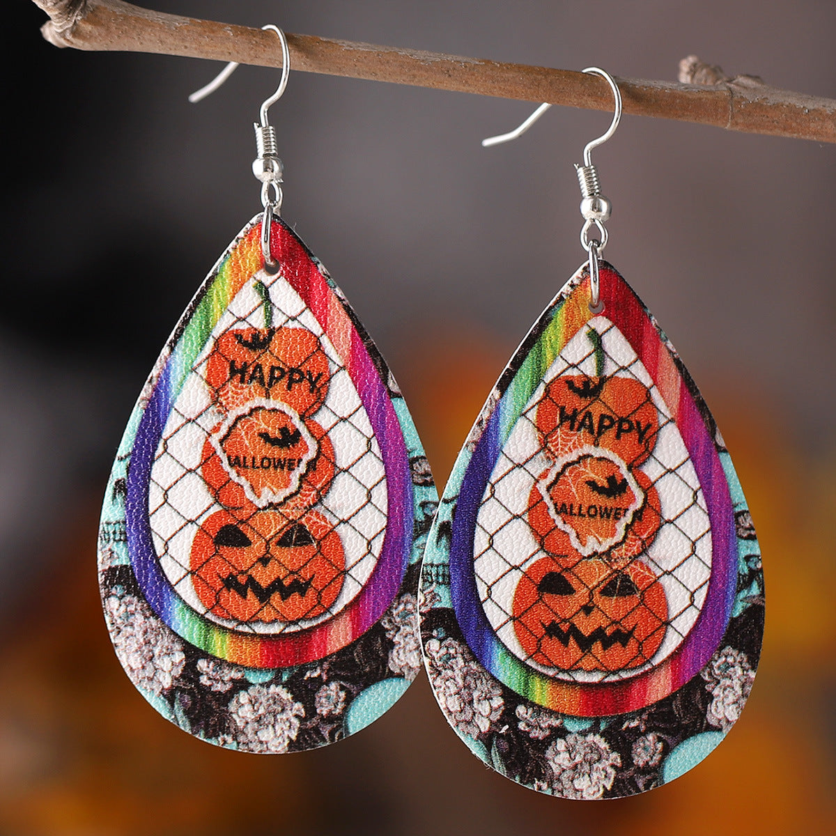 Wholesale  Gothic PU Leather Earrings